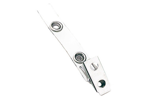 BRADY | WHITE Colored 2-Hole Vinyl Strap Clip (100 Clips)