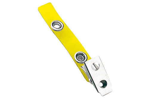 BRADY | YELLOW  Colored 2-Hole Vinyl Strap Clip (100 Clips)