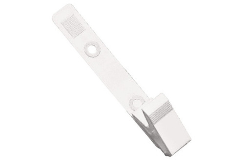 BRADY | White Plastic Strap Clip with Knurled Thumb-Grip (100 Clips)