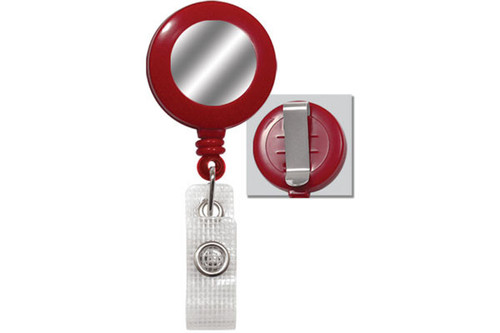 BRADY | Red Badge Reel with Silver Sticker, Reinforced Vinyl Strap & Belt Clip (100 Reels)