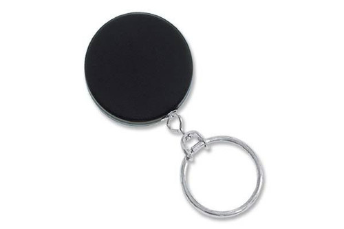 Black /Chrome Heavy-Duty badge Reel with Link Chain Reinforced Vinyl Strap  & Belt Clip