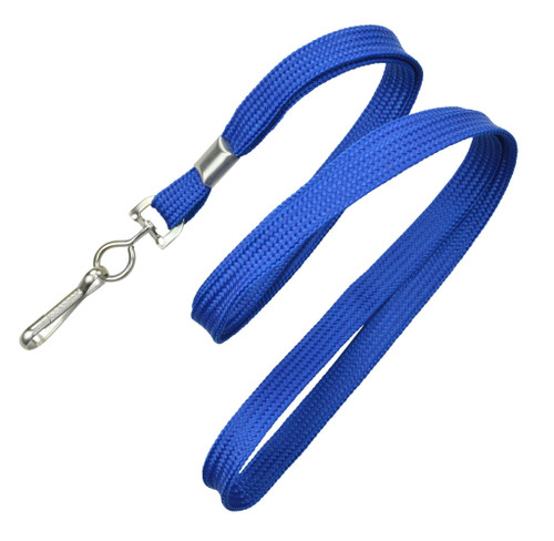 Brady | 3/8" (10 mm) Royal Blue Lanyard with Nickel-Plated Steel Swivel Hook (100 Lanyards)