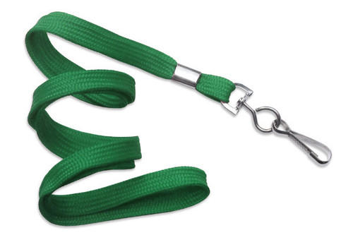 Brady | 3/8" (10 mm) Green Lanyard with Nickel-Plated Steel Swivel Hook (100 Lanyards)