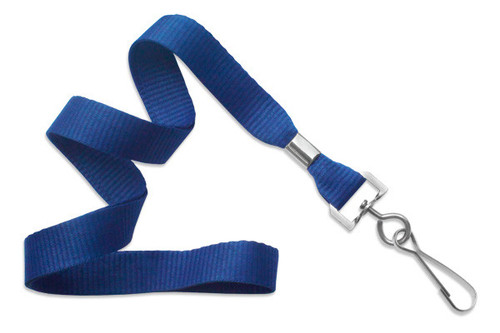 Royal Blue Open Ended Lanyard with Two Swivel Hooks (100 lanyards