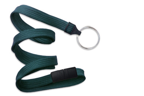 Brady | Teal  3/8" (10 mm) Breakaway Lanyard with Nickel-Plated Steel Split Ring (100 Lanyards)