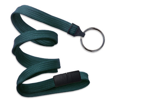 Brady | Teal 3/8" (10 mm) Breakaway Lanyard with Black-Oxide Split Ring (100 Lanyards)