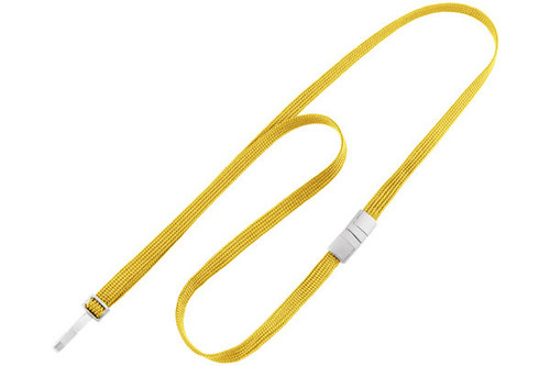 Brady | Yellow 3/8" (10 mm) Breakaway Lanyard with Wide Plastic Hook (100 Lanyards)