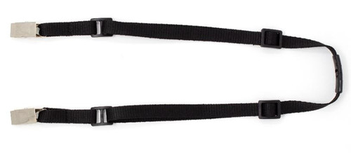 Black 3/8 Open-Ended Event Lanyard with SlimClips (100 lanyards
