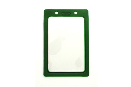 BRADY |  407-N-GRN Vinyl Vertical Badge Holder with GREEN Color Frame (100 Holders)