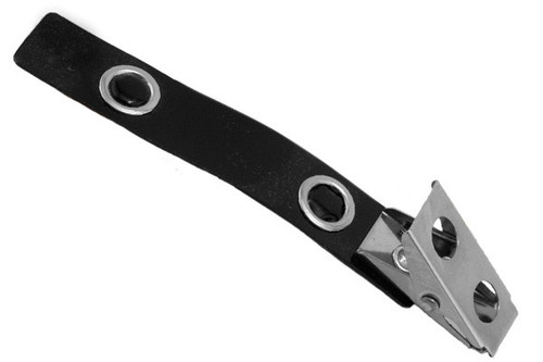 BRADY | 2-Hole Colored Strap Clip - BLACK (100 Pieces)