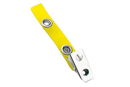BRADY | 2-Hole Colored Strap Clip - YELLOW (100 Pieces), 505-SDC-YLW