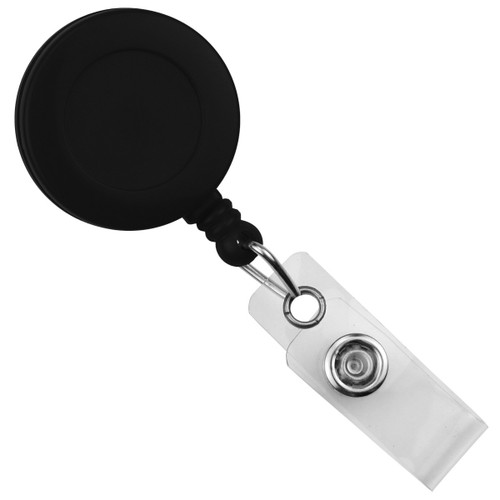 Brady | Black Round Badge ID Reel With Strap And Slide Clip (100 Reels)