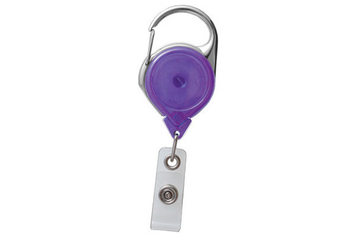 Brady | Translucent Purple Carabiner Reel With strap  (100 Pieces)