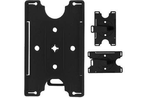 BRADY | Black Semi-Rigid Convertible Card Holder with Rotating Clip, 2.13" x 3.38"  (100 Pieces)