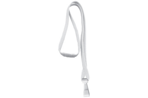 Brady | White 3/8" Lanyard With Breakaway And "Twist-Free" Wide Plastic Hook (100 Lanyards)