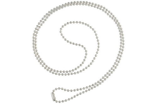 Brady | White 30" Plastic Bead Chain With Metal Connector (100 Chains)