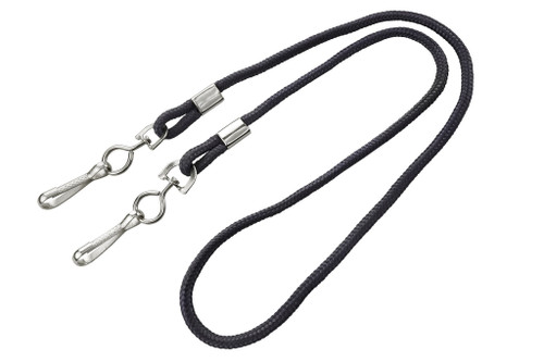 Black Open Ended Lanyard with Two Swivel Hooks (100 lanyards)