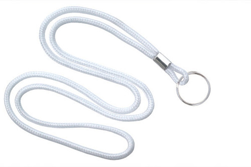 Brady | White 1/8" Lanyard with Split Ring (100 Lanyards)