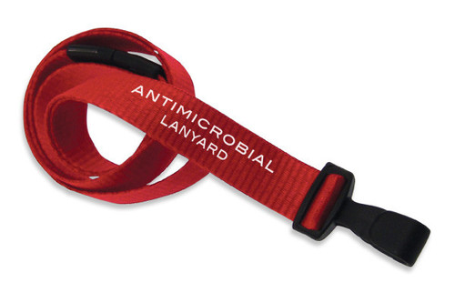 Brady | Red 5/8" (16 mm) Lanyard with Breakaway & "No-Twist" Wide Plastic Hook (100 Lanyards)