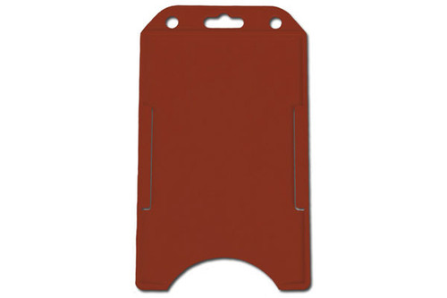 BRADY |  RED Rigid Plastic Vertical Open-Face Card Holder, 2.27" x 3.93" (100 Holders)