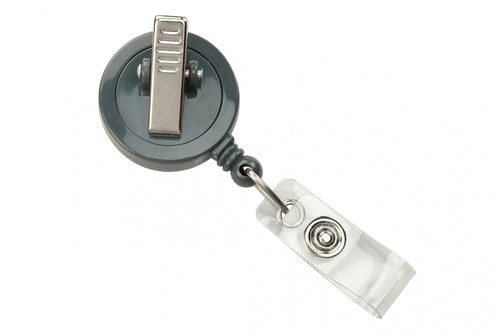 BRADY | GRAY Round Badge Reel With Strap And Swivel Clip (100 Reels)