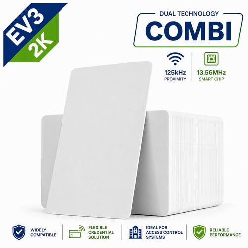 RAPIDPROX | DESFire EV3  2K ISO Card with HID 125kHz Technology - COMBI CARD  (100 Cards)