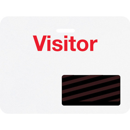 BRADY | Large Slotted BADGE BACK (handwritten) with Toekn Expiration A ra and Printers "VISITOR", T5595A  (1000 Badges)