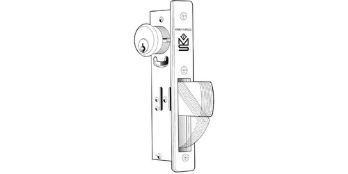 ADAMS RITE | MS1850S-310-628 Ms Series Deadlock, Clear Anodized Aluminum, Narrow Stile