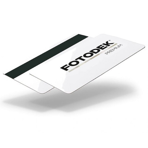 FOTODEK | PREMIUM Blank White Poly-Composite PVC Cards, 40% PET and a HiCo 2750oe MagStripe - WF76-H27-AP  (100 Cards)