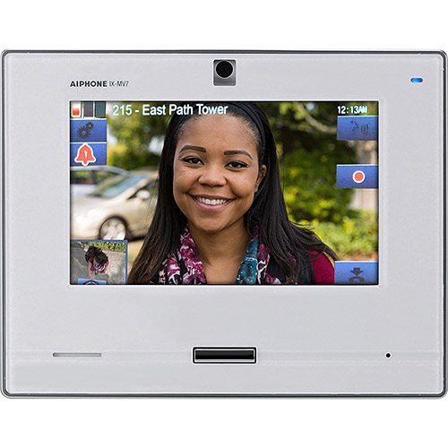 AIPHONE | IX-MV7-W SIP Compatible IP Video Master Station 7" Touchscreen and Hands-Free, White