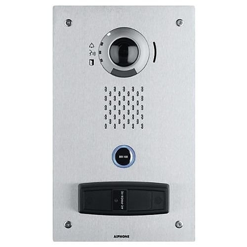 AIPHONE | IX-DVF-PR Vandal-Resistant Flush Mount IP 1.23 MP Video Door Station with Proximity Card Reader, White LED