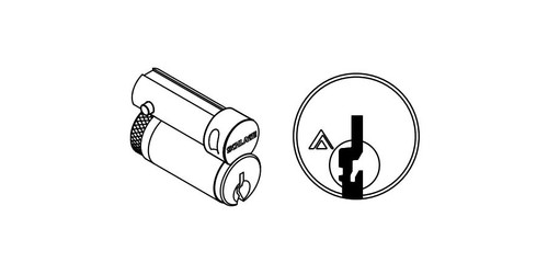 SCHLAGE by Allegion | Door Lock Cylinder, 6 Pin Length, Full Size Format Interchangeable Core Cylinder, Solid Brass