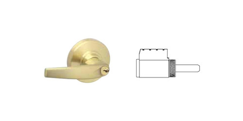 SCHLAGE by Allegion |  Door Lock Cylinder, Conventional, 6-Pin, Standard, 1246 Keyway, Satin Chrome, For D Series Lock Lever Handle