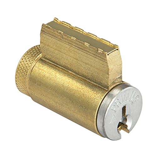 SCHLAGE by Allegion | Door Lock Cylinder, 6 Pin Length, Original-Shaped Bow, Solid Brass, Satin Chrome