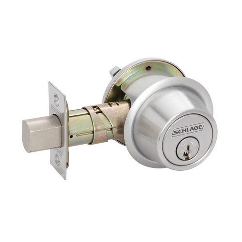 SCHLAGE | Door Deadbolt Lock, ANSI: Grade 2, Function: Deadbolt Single Cylinder, Aged Bronze, Boxed