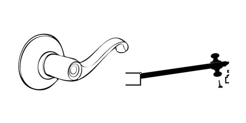 SCHLAGE by Allegion | Non-Turning Door Lock, ANSI: Grade 2, Function: Dummy Inactive/Storeroom, US3 Bright Brass, Boxed