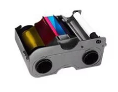 Genuine HID Fargo 45231 YMCKOK full-color dual-sided printer ribbon with cleaning roller for DTC4500e, 600 prints