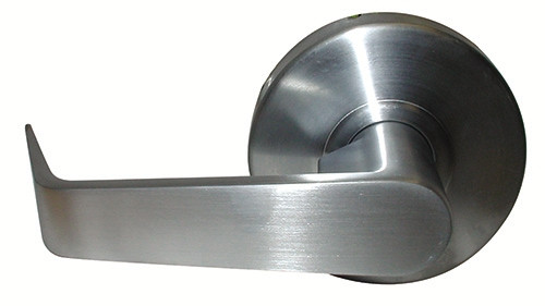 GENERAL LOCK -Cylindrical Leverset, Clutched S-Lever, Grade-2, Square Latch, 180 Degree, 2-3/4? Backset, ANSI F75 T-Strike, Satin Chrome, For Passage