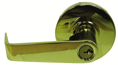 GENERAL LOCK -Cylindrical Leverset, Rigid S-Lever, Grade-2, Schlage C Keyway, 180 Degree, ANSI F86 Strike, Bright Brass, Without Latch, For Storeroom