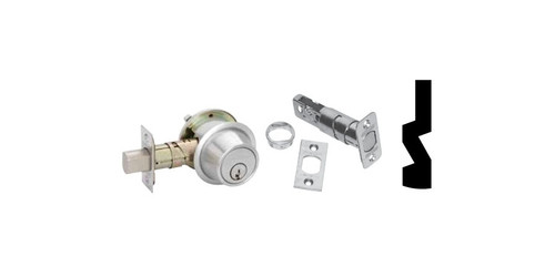 SCHLAGE | Door Deadbolt Lock, ANSI: Grade 2, Function: Deadbolt Single Cylinder, US3 Bright Brass, Boxed
