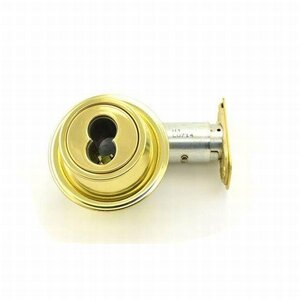 SCHLAGE | Door Deadbolt Lock, Keyed, Bright Brass, With Single Cylinder, Without FSIC, For High Traffic