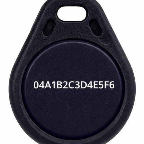 DESFire | EV3 BLACK Key Fob,  8K,  WITH IMPRINTED UID NUMBER  (100 Fobs)