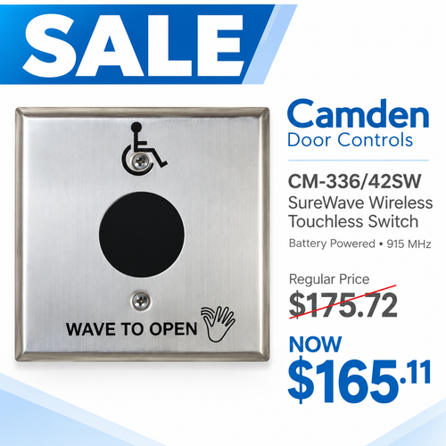 Camden CM-336/42SW SureWave wireless touchless switch