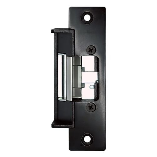 CAMDEN | CX-ED1079DL-BK CX-ED1079 Series Universal Gade 1 Electric Strike, 5/8" to 3/4" Throw, 12/24V AC/DC, Fail Safe/Fail Secure, Horizontal Adjustment, (3) Stainless Steel Faceplates, Black