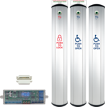 CAMDEN | CX-WC17VR-PSBLK CX-WC Series Column Switch Restroom System Kit with Power Supply and Hands-Free Sensor, Black