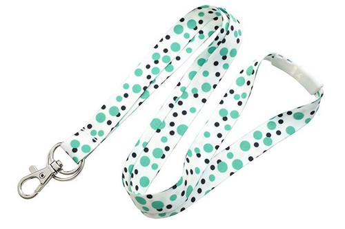 2138-7284, Green Polka Dot Lanyard