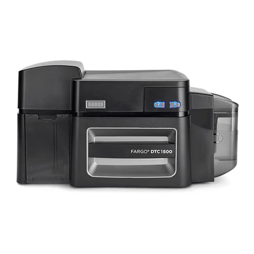 HID FARGO DTC1500 51400 single-sided CR80 ID card printer with USB and Ethernet connectivity