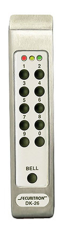 SECURITRON | DK-26PSS Digital Keypad (Keypad Only), STAINLESS STEEL, Narrow Style