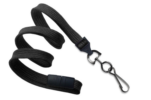 BRADY | Black 3/8" (10 mm) Breakaway Lanyard with Black Oxide Swivel Hook (100 Lanyards)