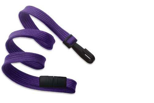 BRADY | Purple 3/8" (10 mm) Breakaway Lanyard with Narrow Plastic Hook (100 Lanyards)